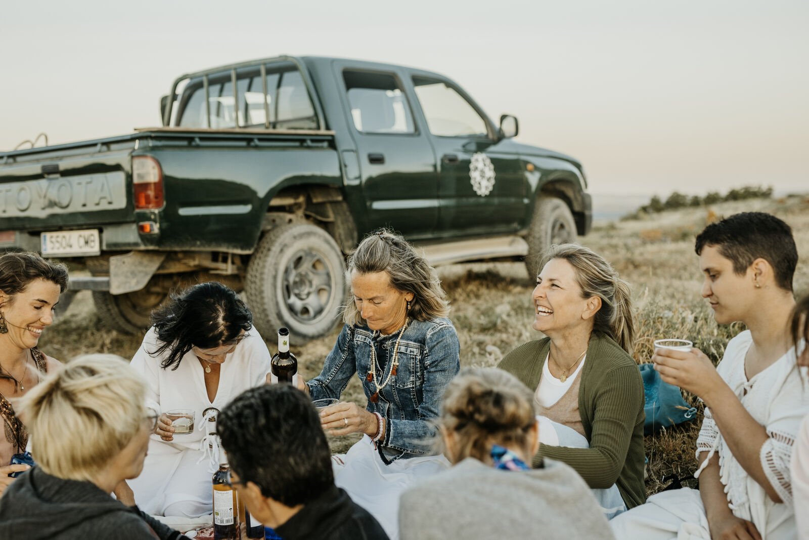 Picknick in der Abendsonne